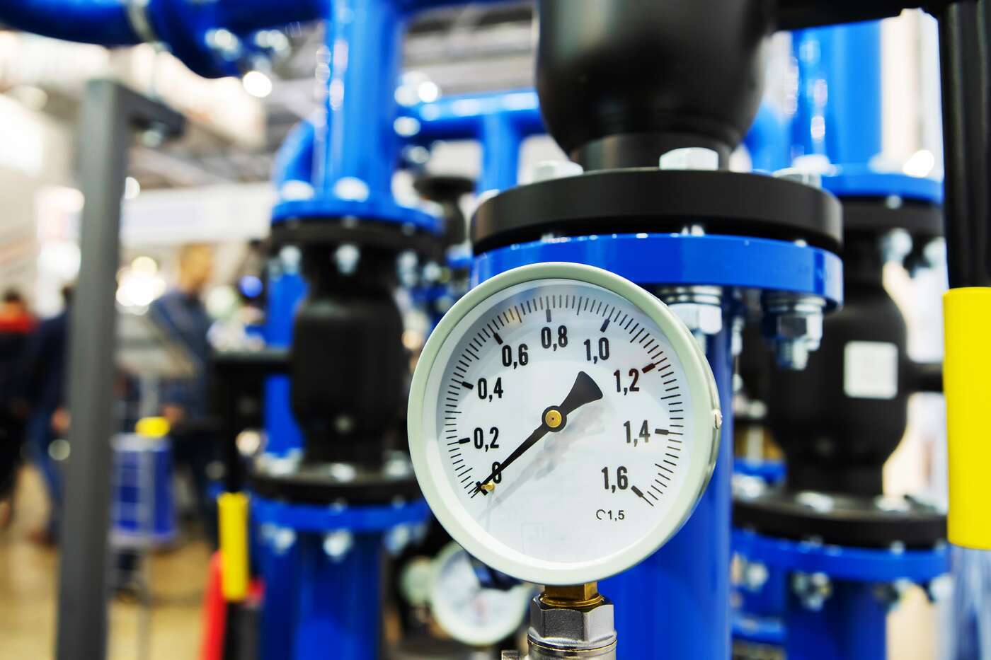 pneumatic-image2 Water pressure sensor in the pipeline. Industrial water supply of the city